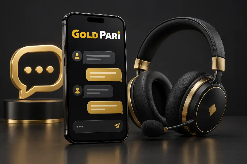 Гарнитура и чат поддержки Gold Pari