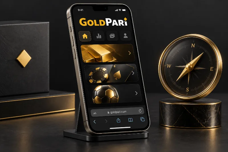 iPhone и символ браузера для доступа к Gold Pari